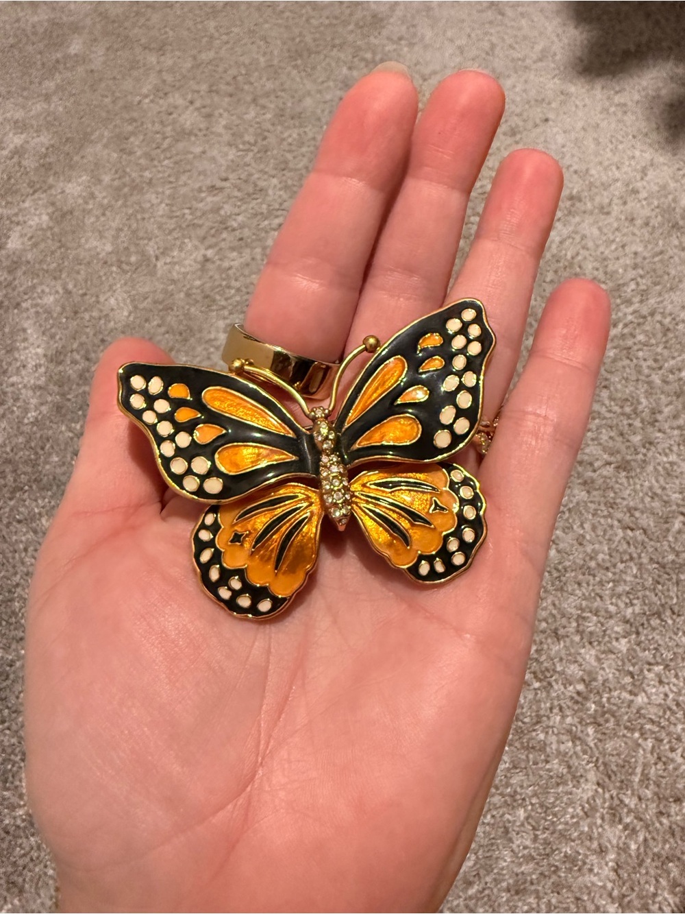 Vintage Kenneth Jay Lane butterfly brooch - Picture 4 of 4